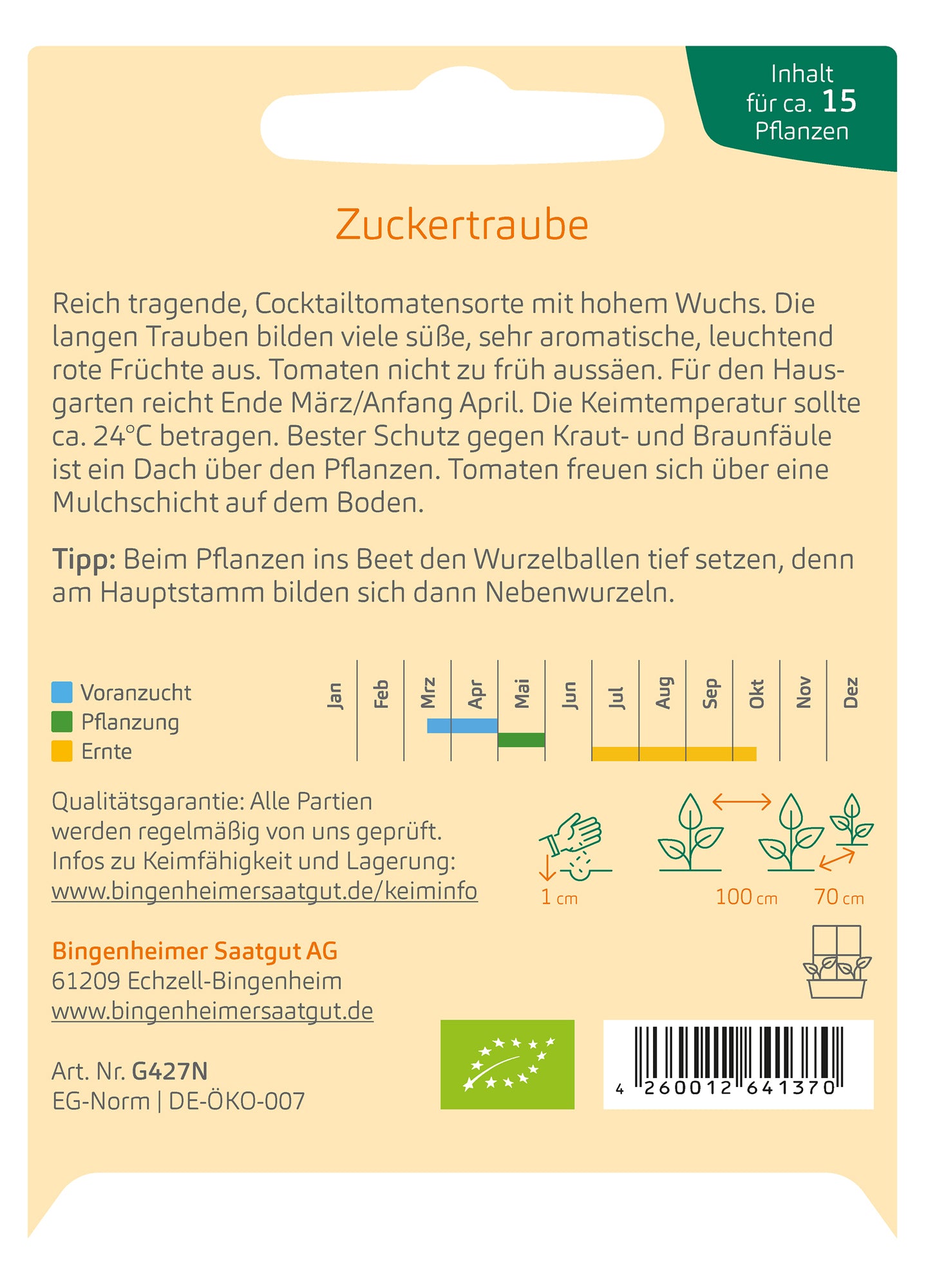Artikelbild 2 von "BIO Tomate Zuckertraube" aus der Kategorie Tomatensamen