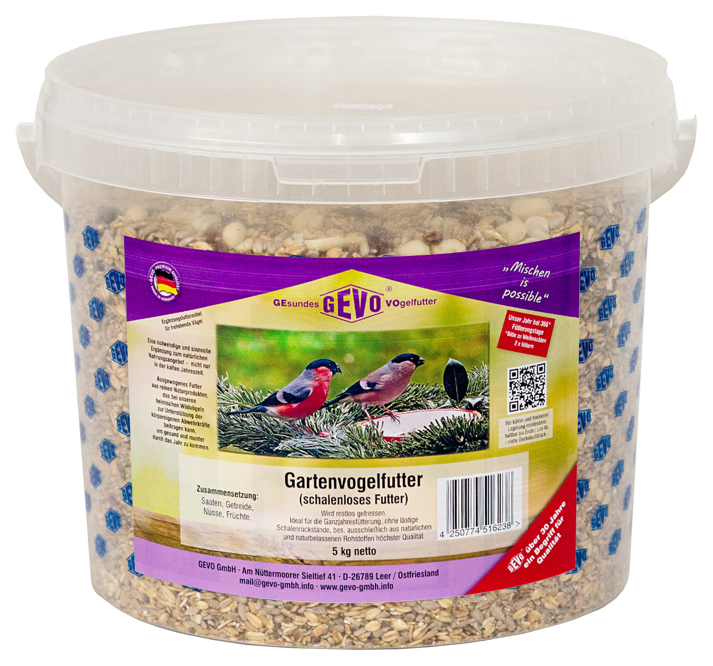 Artikelbild 1 von "Gartenvogelfutter (5 kg im Eimer)" aus der Kategorie Gartenvogelfutter