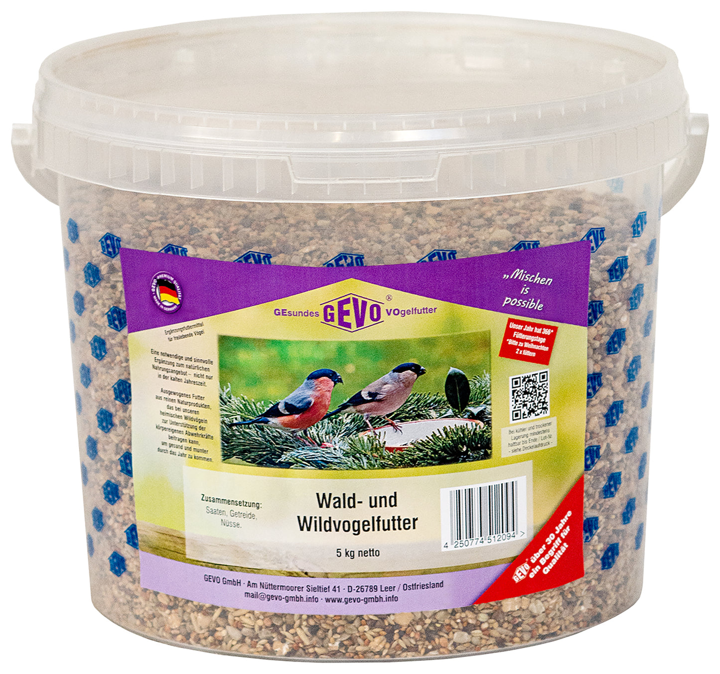 Artikelbild 1 von "Wald- und Wildvogelfutter (5 kg im Eimer)" aus der Kategorie Gartenvogelfutter