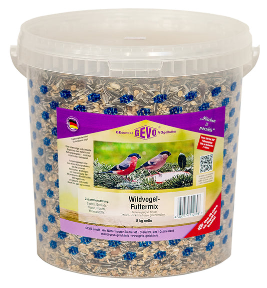 Wildvogel-Futtermix (5 kg im Eimer) | Futtermix von GEVO