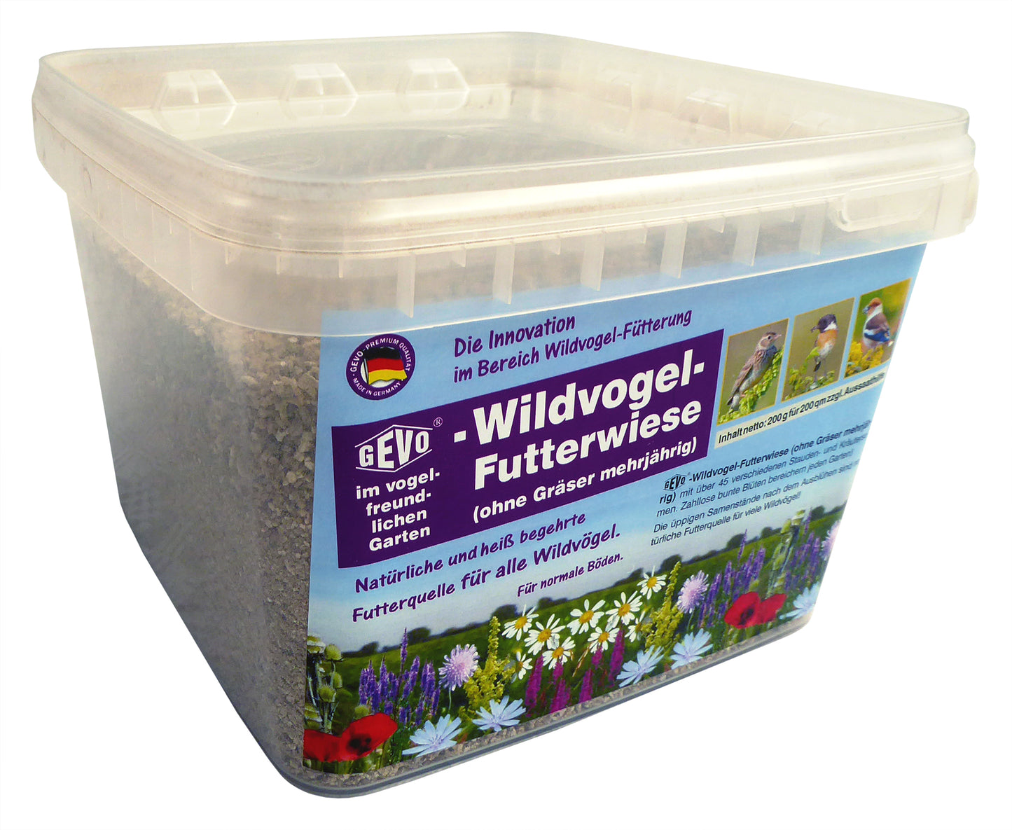 Wildvogel Futterwiese (mit Aussaathilfe) (200 m²) | Futterwiese von GEVO