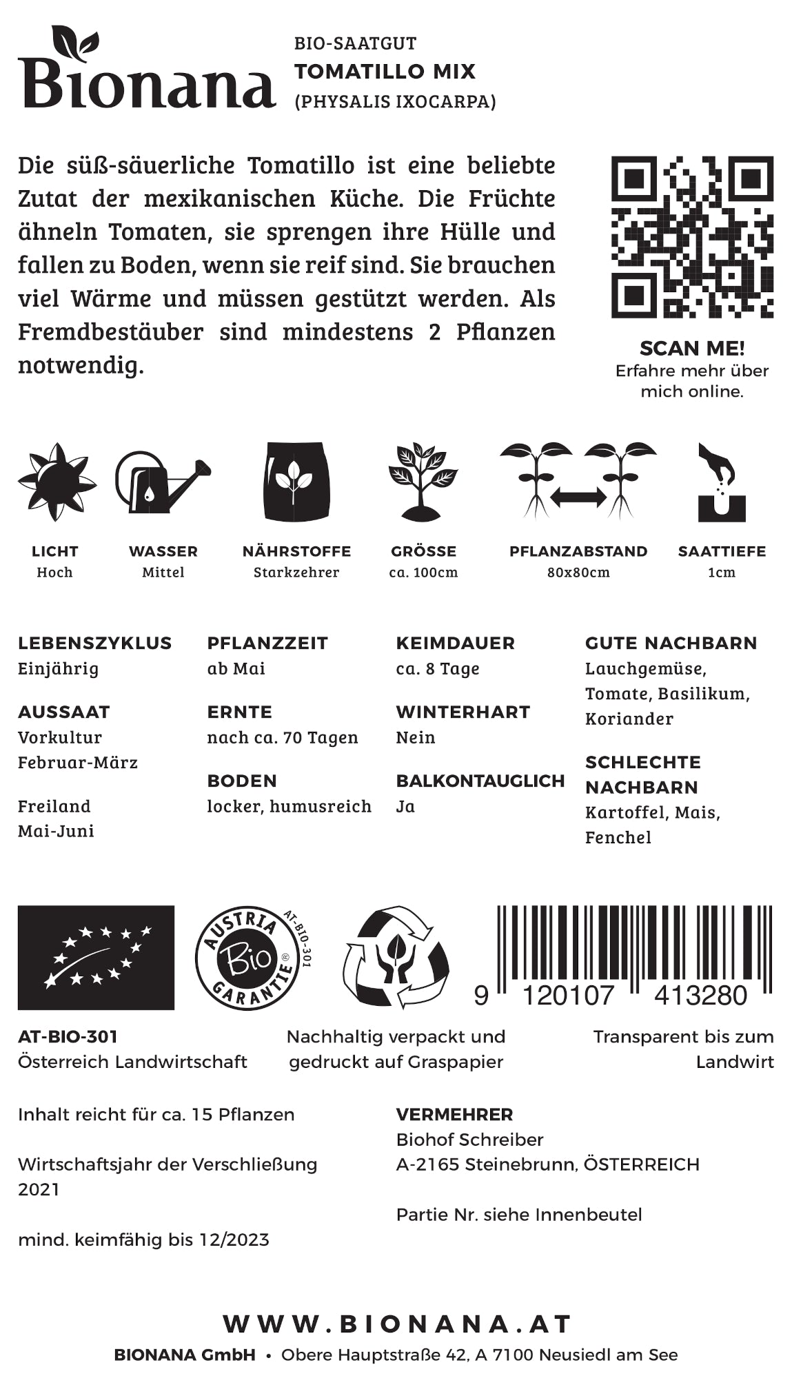 Tomatillo Mix | BIO Beerensamen von Bionana