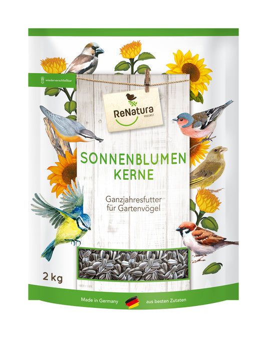 Artikelbild 1 von "Gestreifte Sonnenblumenkerne (2 kg)" aus der Kategorie Einzelsaaten