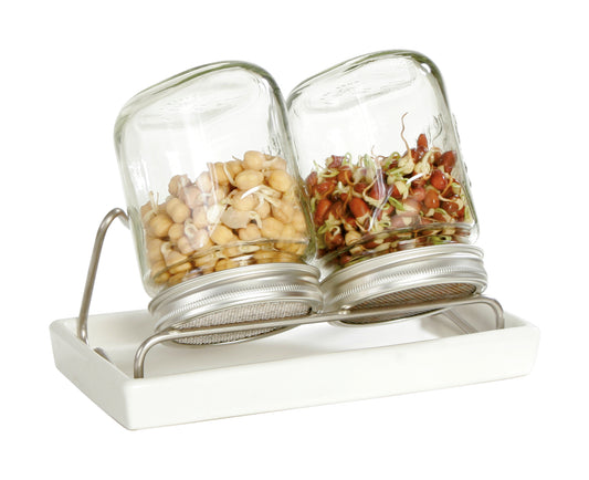 Sprossenglas-System II weiß (750 ml) | Sprossengläser von Eschenfelder