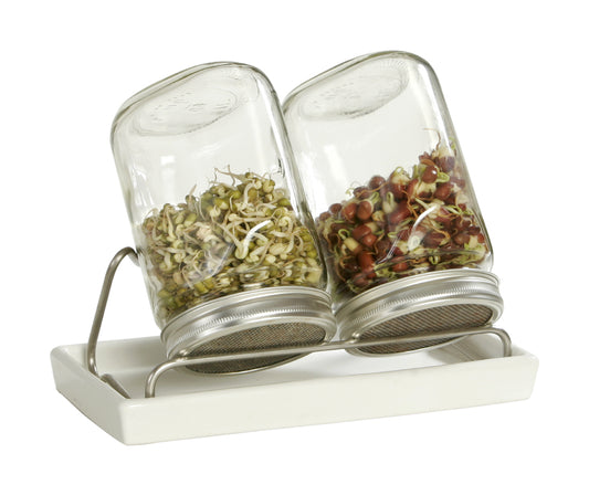 Sprossenglas-System II weiß (1000 ml) | Sprossengläser von Eschenfelder