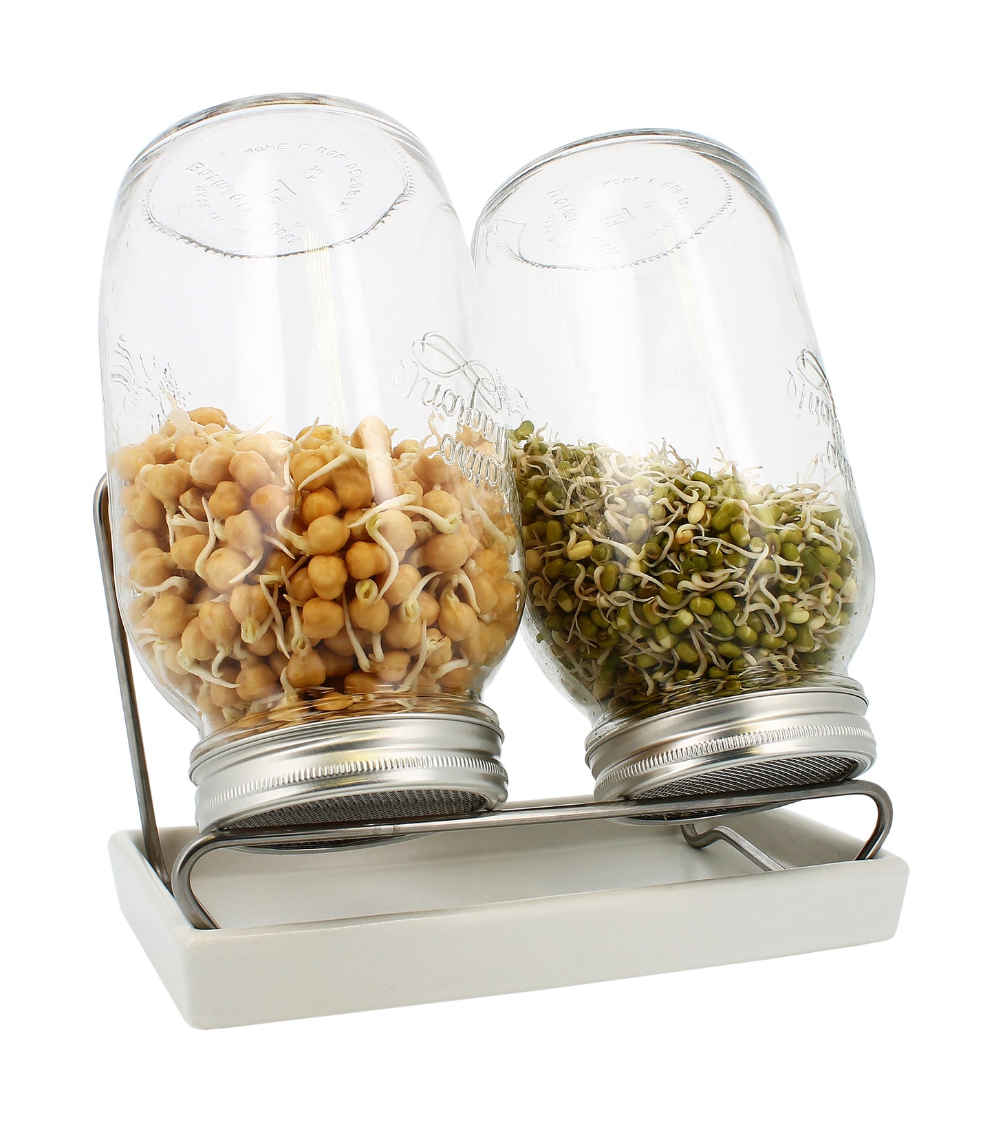 Sprossenglas-System II weiß (1500 ml) | Sprossengläser von Eschenfelder