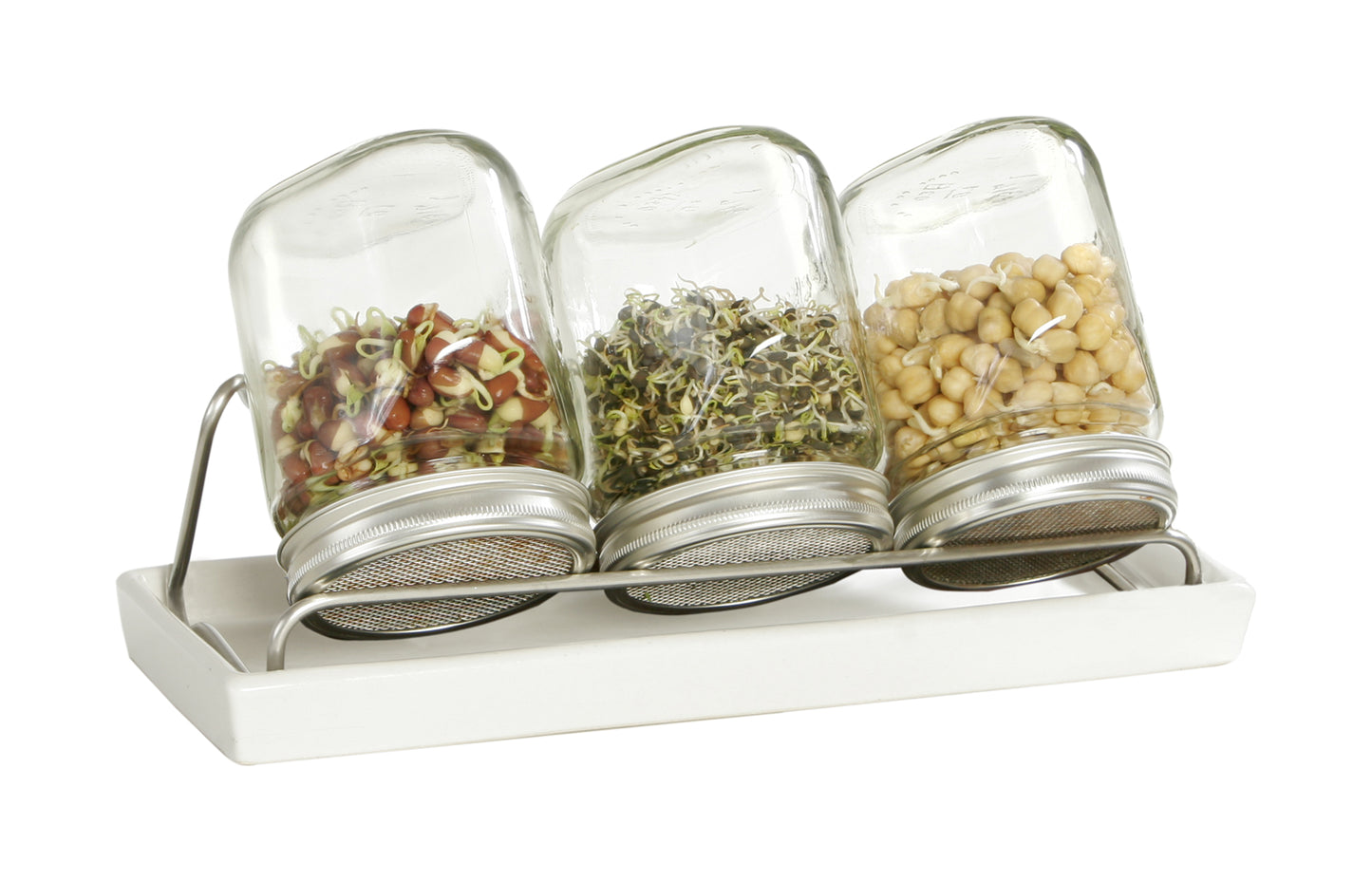 Artikelbild 1 von "Sprossenglas-System III weiß (750 ml)" aus der Kategorie Sprossengläser