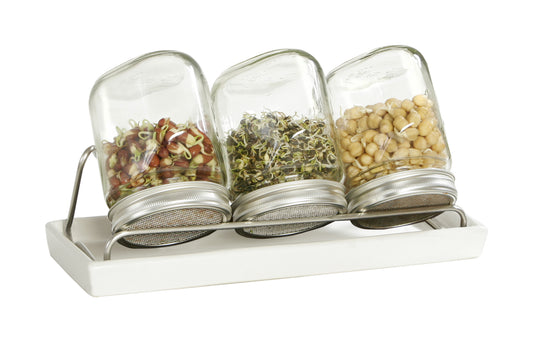 Artikelbild 1 von "Sprossenglas-System III weiß (750 ml)" aus der Kategorie Sprossengläser