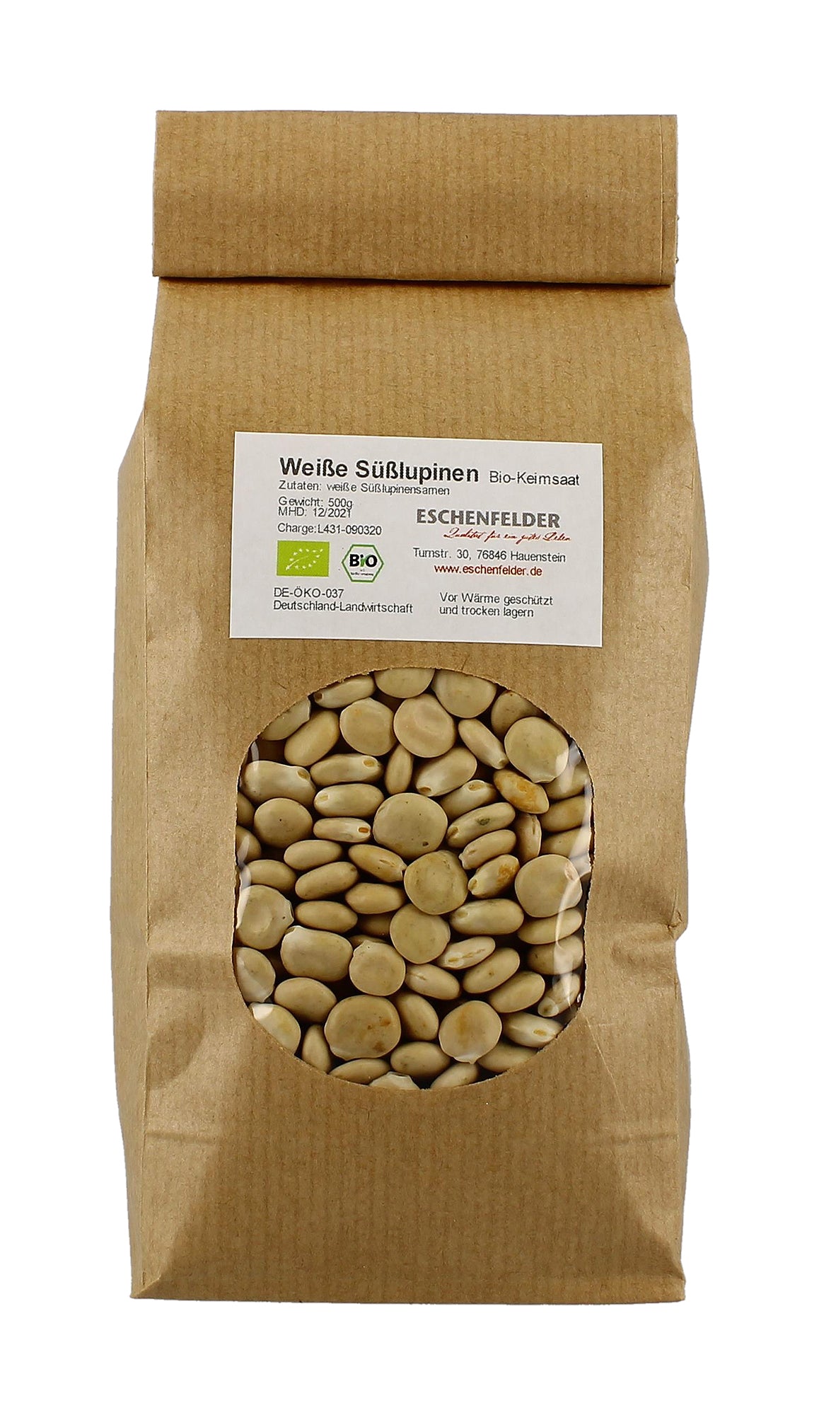 Weiße Süßlupine (500 g) | BIO Keimsprossen von Eschenfelder