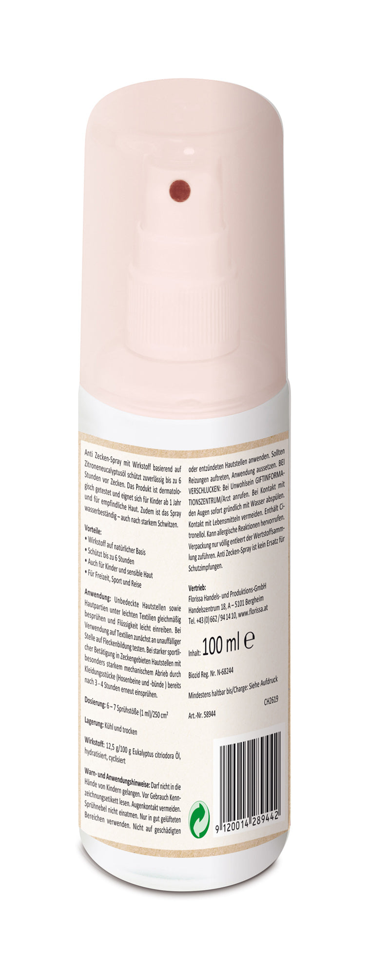 Anti Zecken-Spray (100 ml) | Fallen und Fernhaltemittel von Florissa
