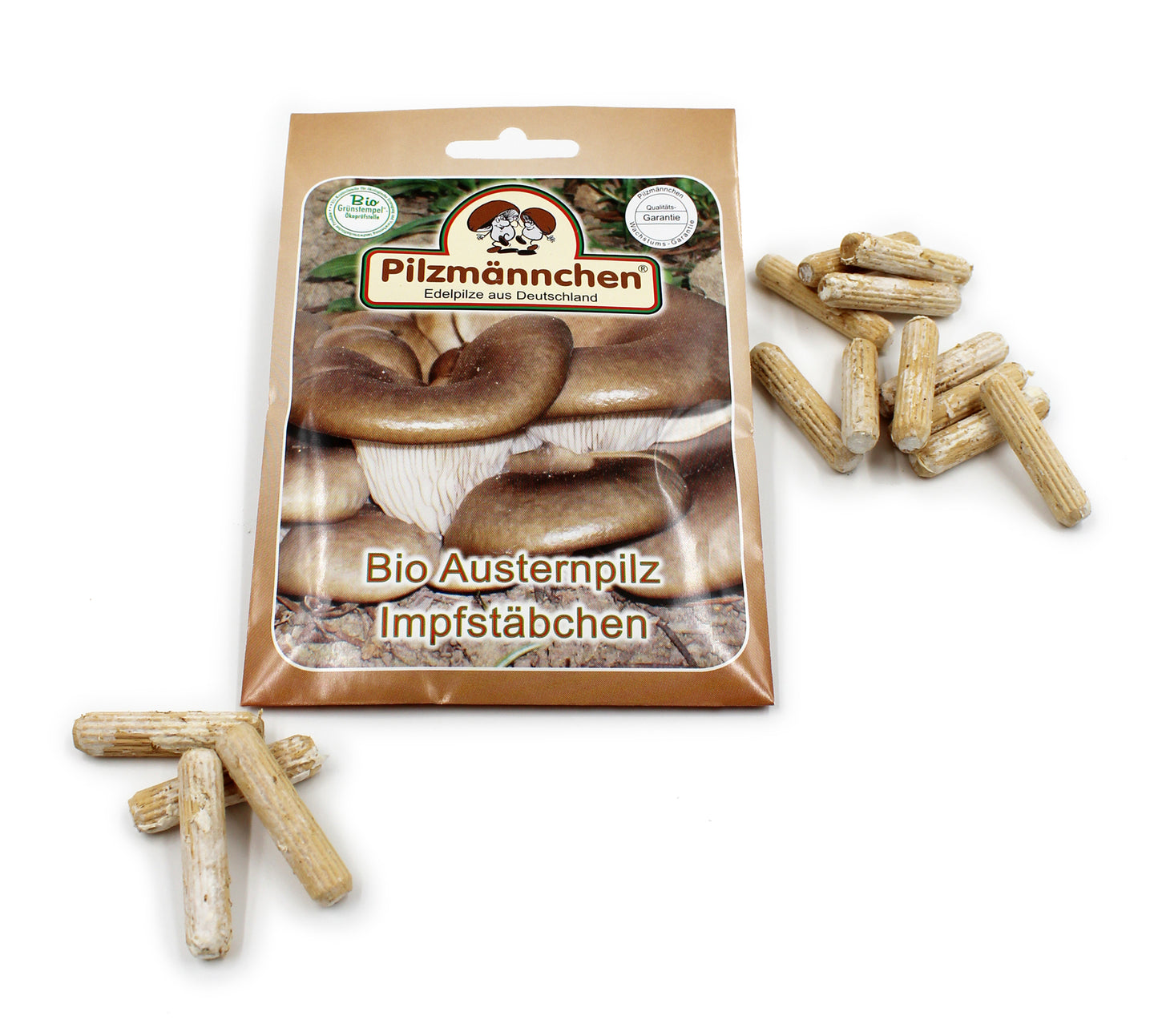 Pilzzuchtset Impfstäbchen Austernpilz (20 Stück) | BIO Pilzzucht von Pilzmännchen