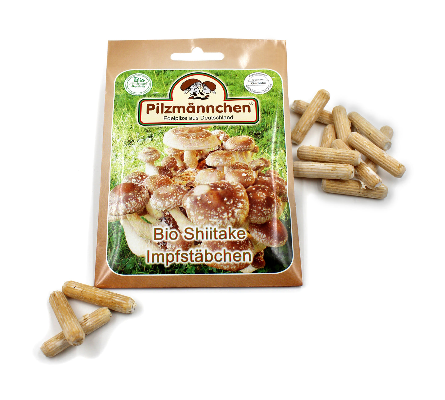 Pilzzuchtset Impfstäbchen Shiitake (20 Stück) | BIO Pilzzucht von Pilzmännchen