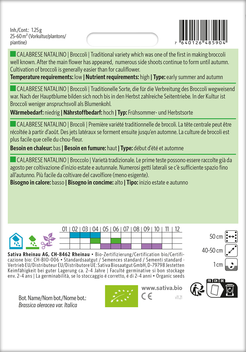 Artikelbild 2 von "BIO Broccoli Calabrese Natalino" aus der Kategorie Brokkolisamen