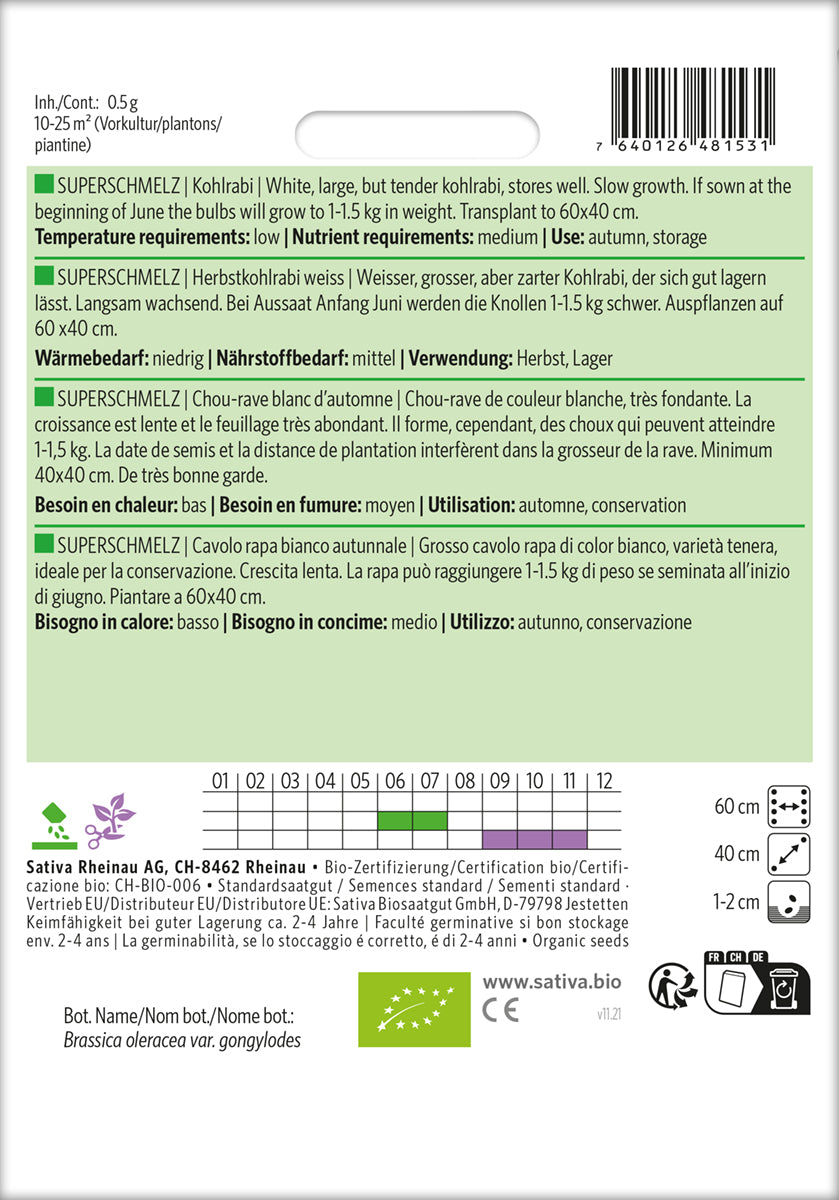 Artikelbild 2 von "BIO Herbstkohlrabi weiss Superschmelz [MHD 12/2025]"