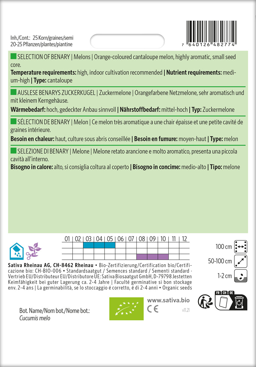 Artikelbild 2 von "BIO Zuckermelone Auslese" aus der Kategorie Zuckermelonensamen