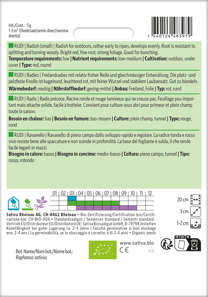 Artikelbild 2 von "BIO Radies Rudi [MHD 12/2025]" aus der Kategorie Radieschensamen