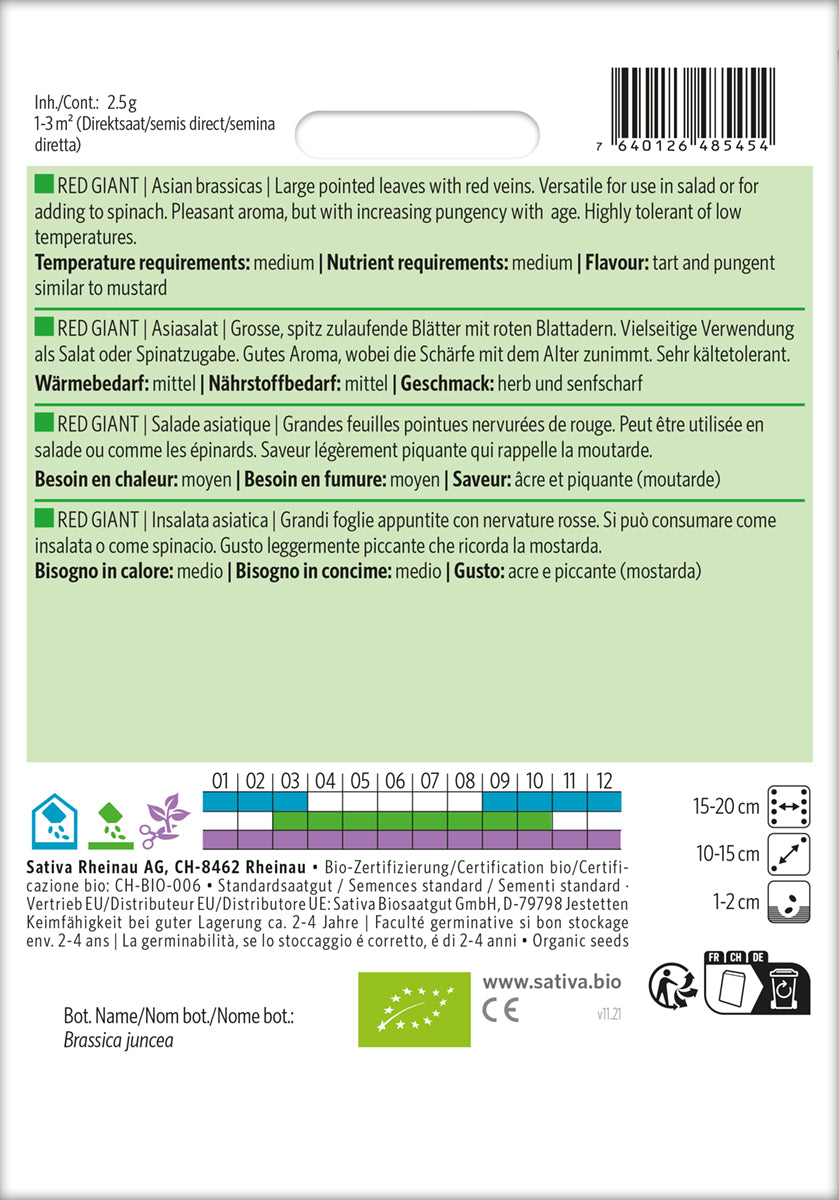 Artikelbild 2 von "BIO Asiasalat Red Giant" aus der Kategorie Asiasalatsamen