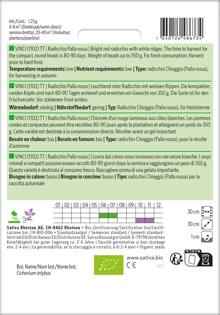 Palla rossa Vinci Tt | BIO Salatsamen von Sativa Rheinau [MHD 12/2024]