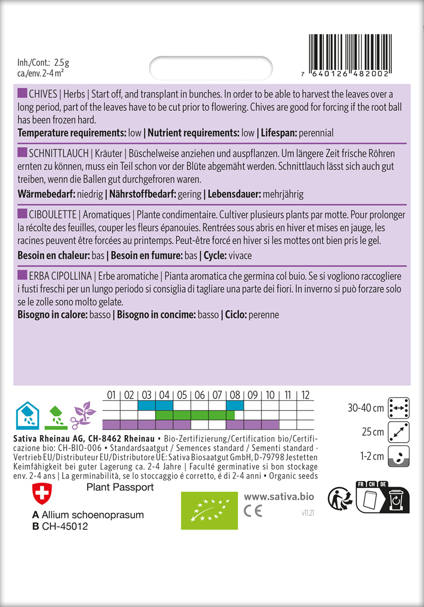 Artikelbild 2 von "BIO Schnittlauch [MHD 12/2025]" aus der Kategorie Schnittlauchsamen