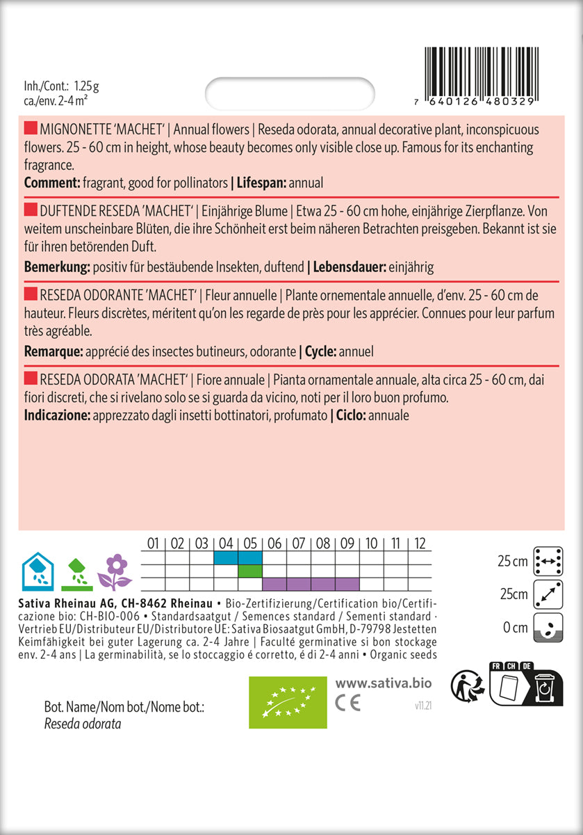 Artikelbild 2 von "BIO Duftende Reseda Machet" aus der Kategorie Blumensamen