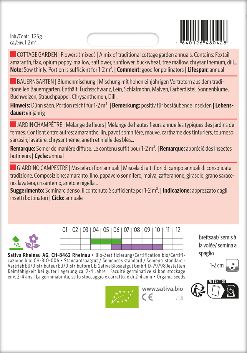Artikelbild 2 von "BIO Blumenmischung Bauerngarten [MHD 12/2025]"