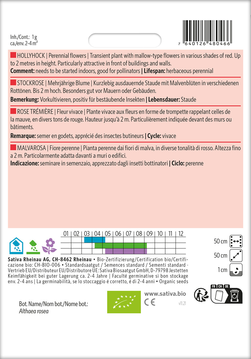Artikelbild 2 von "BIO Stockrose" aus der Kategorie Stockrosensamen