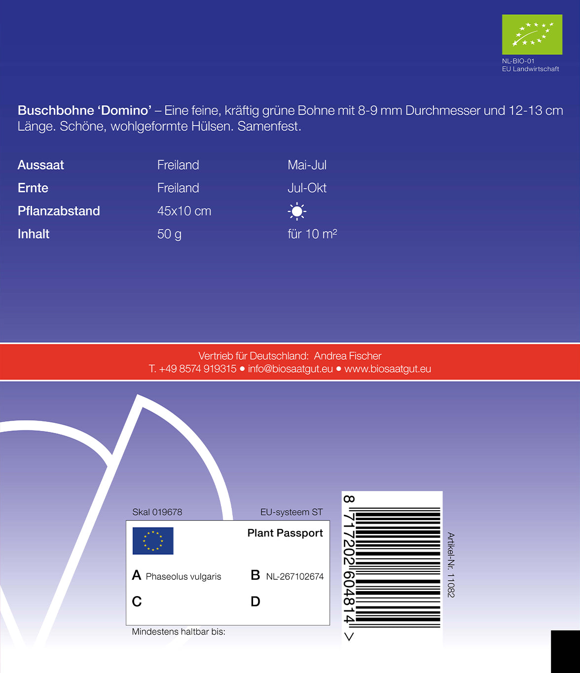 Artikelbild 2 von "BIO Buschbohne Domino" aus der Kategorie Buschbohnensamen