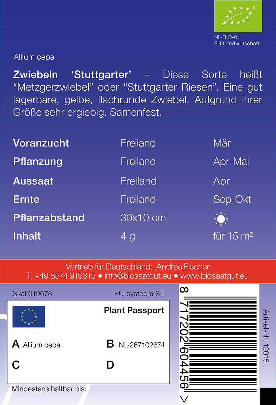 Artikelbild 2 von "BIO Zwiebeln Stuttgarter [MHD 12/2025]" aus der Kategorie Zwiebelsamen