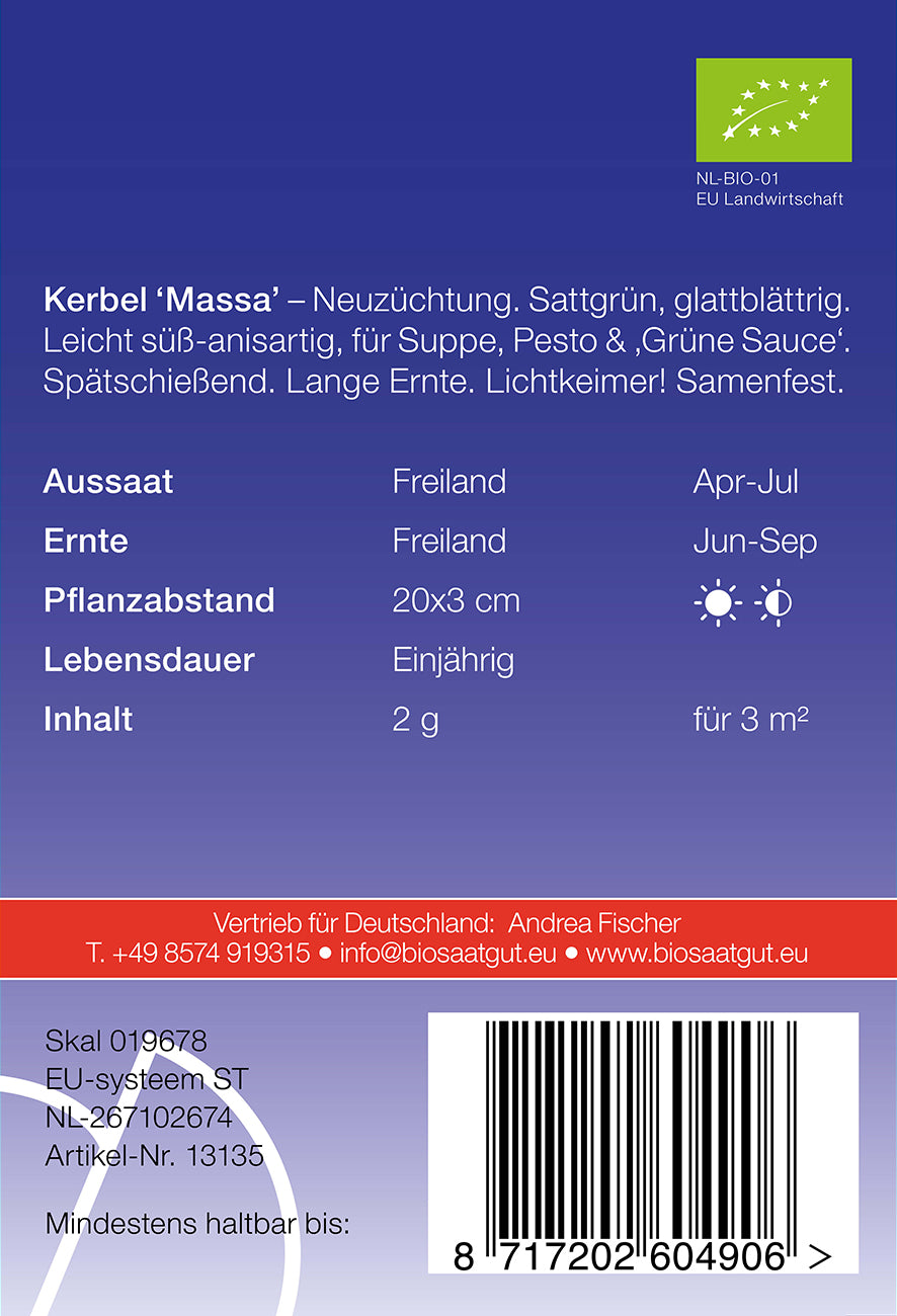 Artikelbild 2 von "BIO Kerbel Massa [MHD 12/2023]" aus der Kategorie Kerbelsamen