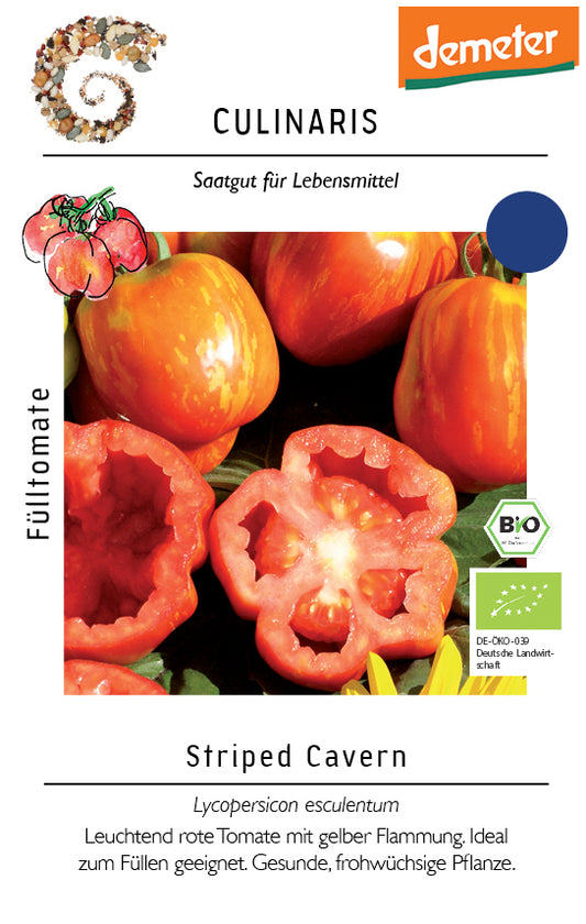 Artikelbild 1 von "BIO Fülltomate Striped Cavern" aus der Kategorie Tomatensamen