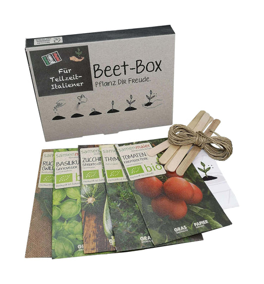 Artikelbild 1 von "BIO Beet-Box "Für Teilzeit-Italiener"" aus der Kategorie Gemüsesamen-Sets