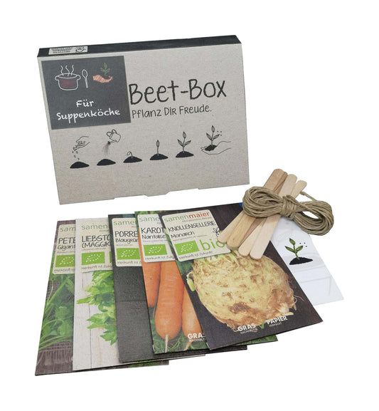 Artikelbild 1 von "BIO Beet-Box "Für Suppenköche"" aus der Kategorie Gemüsesamen-Sets