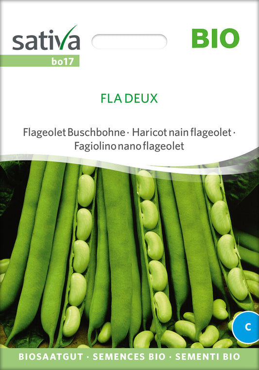 Flageoletbohne Fla Deux | BIO Buschbohnensamen von Sativa Rheinau [MHD 12/2024]