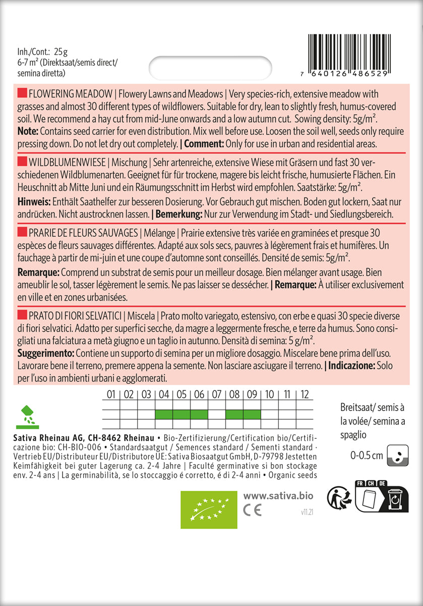 Artikelbild 2 von "BIO Wildblumenwiese Mischung" aus der Kategorie Wildblumenwiese