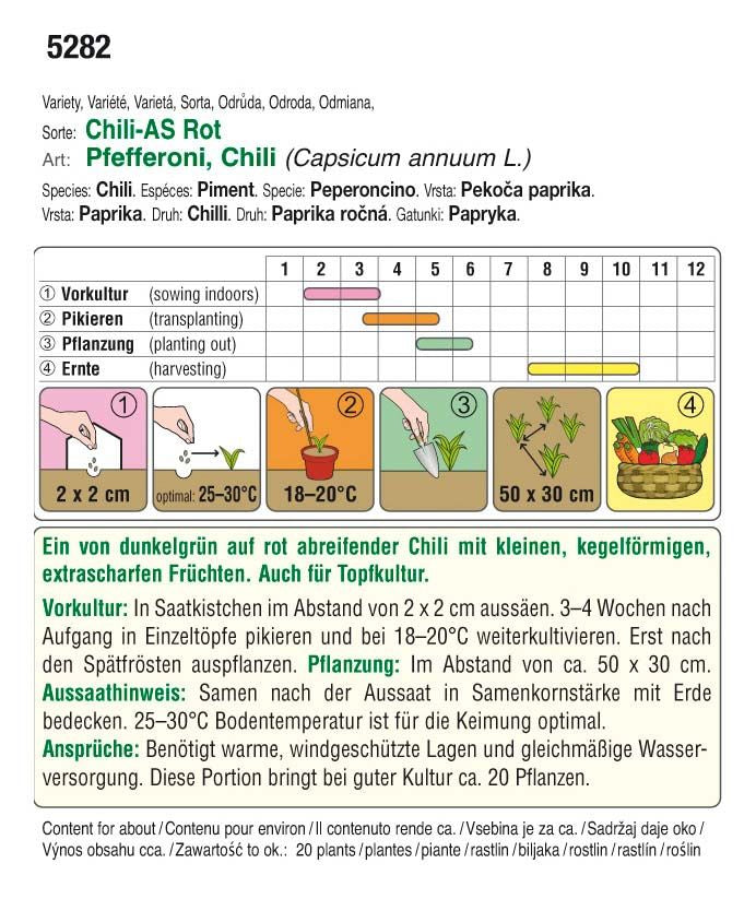 Artikelbild 2 von "BIO Pfefferoni Chili-AS Rot" aus der Kategorie Peperonisamen