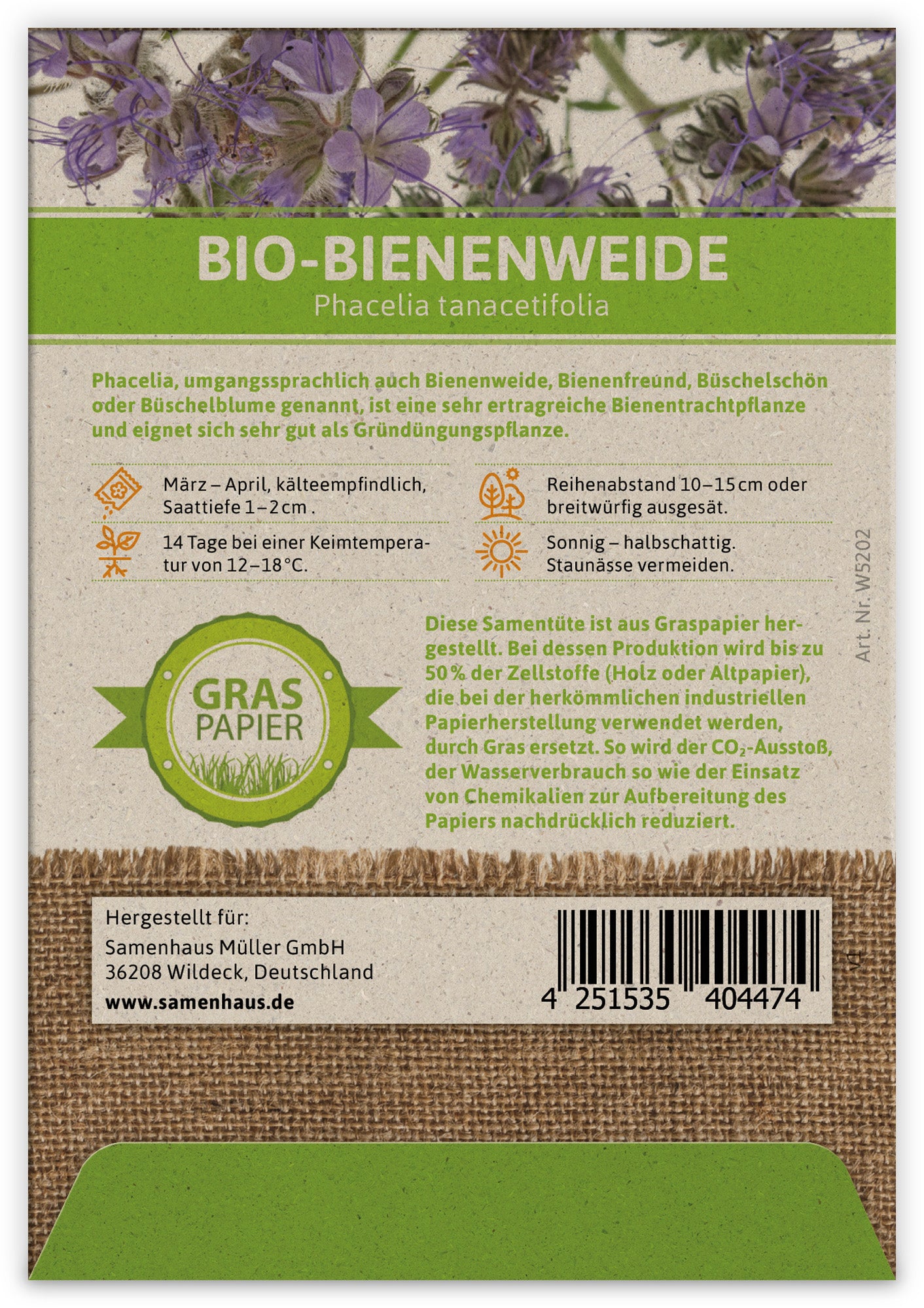 Artikelbild 2 von "BIO Bienenweide für Werbezwecke" aus der Kategorie Saatgut für Werbezwecke