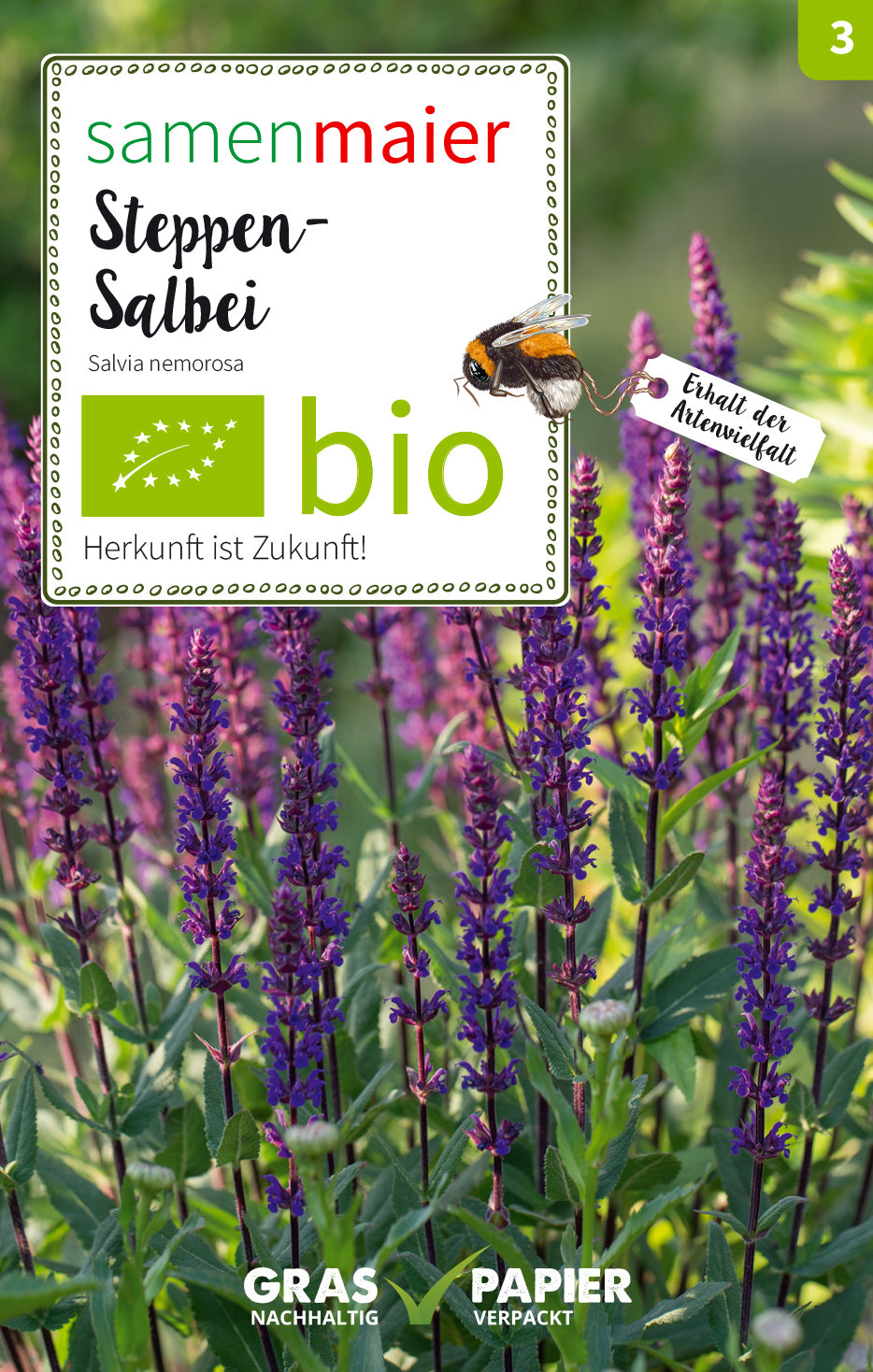 Artikelbild 1 von "BIO Wildblüte Steppen - Salbei" aus der Kategorie Salbeisamen