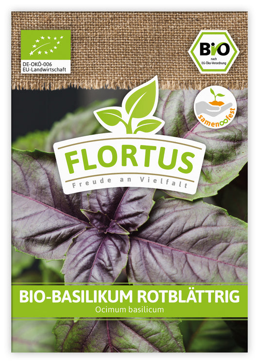 Basilikum rotblättrig | BIO Basilikumsamen von FLORTUS
