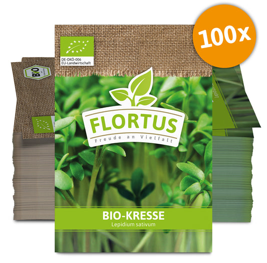 Kresse (100 Tütchen) | BIO Kressesamen von FLORTUS