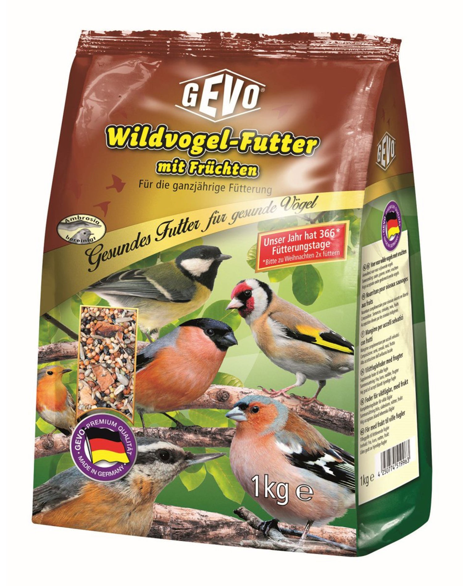 Artikelbild 1 von "Wildvogelfutter mit Früchten (1 kg)" aus der Kategorie Gartenvogelfutter