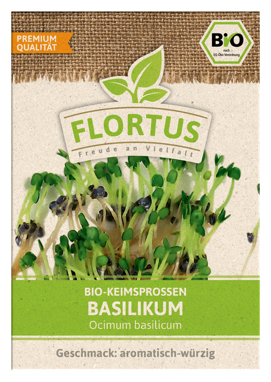 Keimsprossen Basilikum | BIO Keimsprossen von FLORTUS