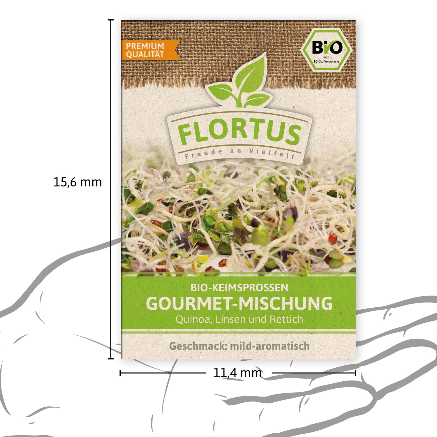 Artikelbild 4 von "BIO Keimsprossen Gourmet-Mischung (Quinoa, Linsen und Rettich)"