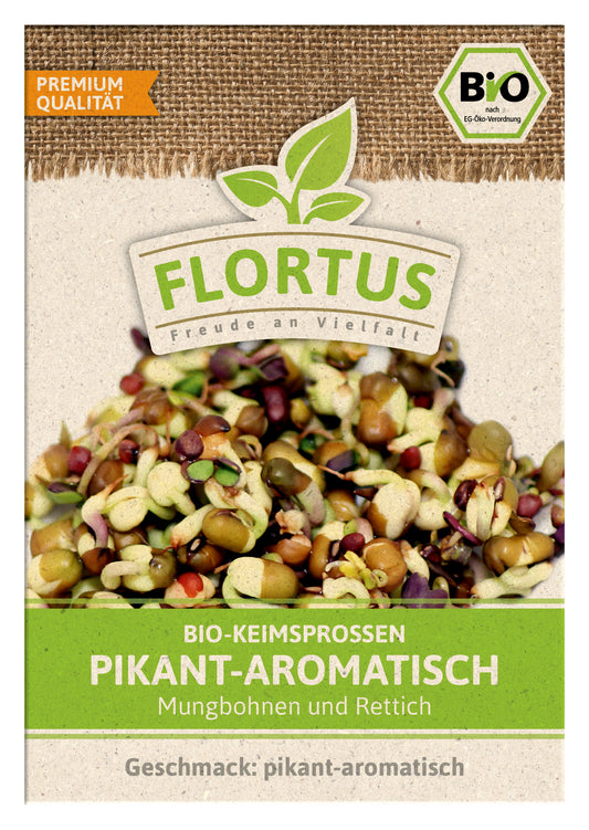 Artikelbild 1 von "BIO Keimsprossen Pikant-Aromatisch (Mungbohnen und Rettich)"