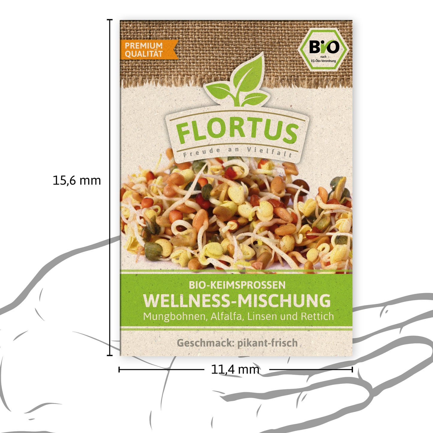 Artikelbild 4 von "BIO Keimsprossen Wellness-Mischung (Mungbohnen, Alfalfa, Linsen und Rettich)"