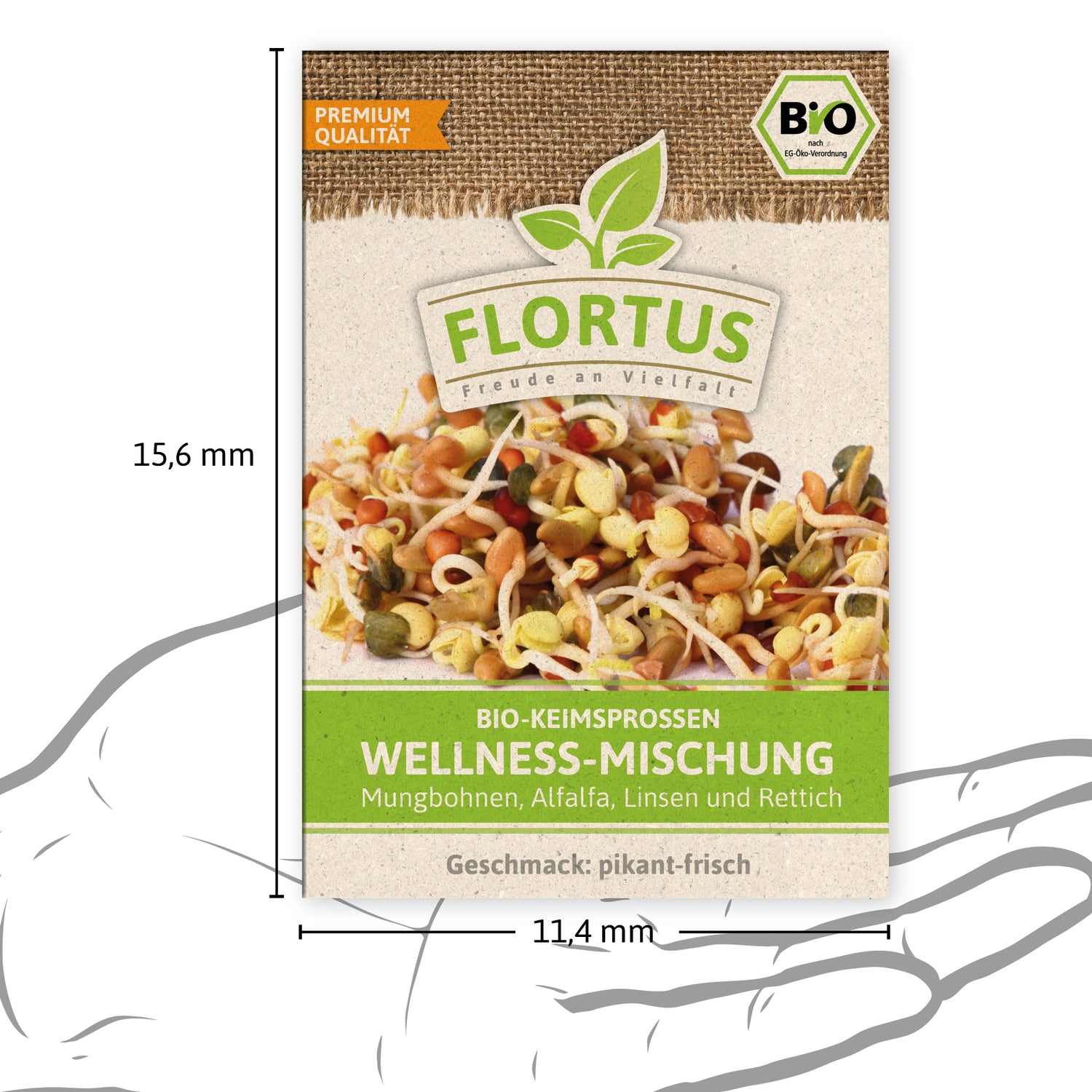 Artikelbild 4 von "BIO Keimsprossen Wellness-Mischung (Mungbohnen, Alfalfa, Linsen und Rettich)"