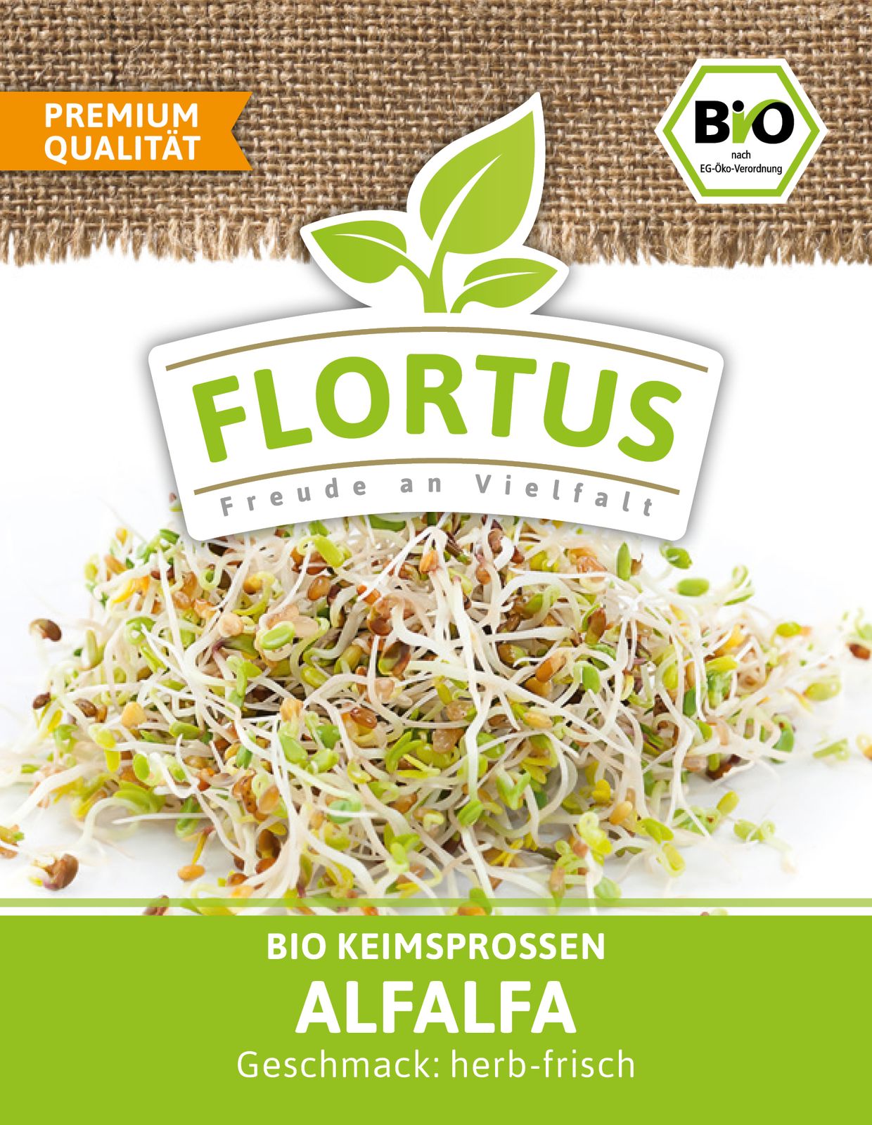 Keimsprossen Alfalfa | BIO Keimsprossen von FLORTUS