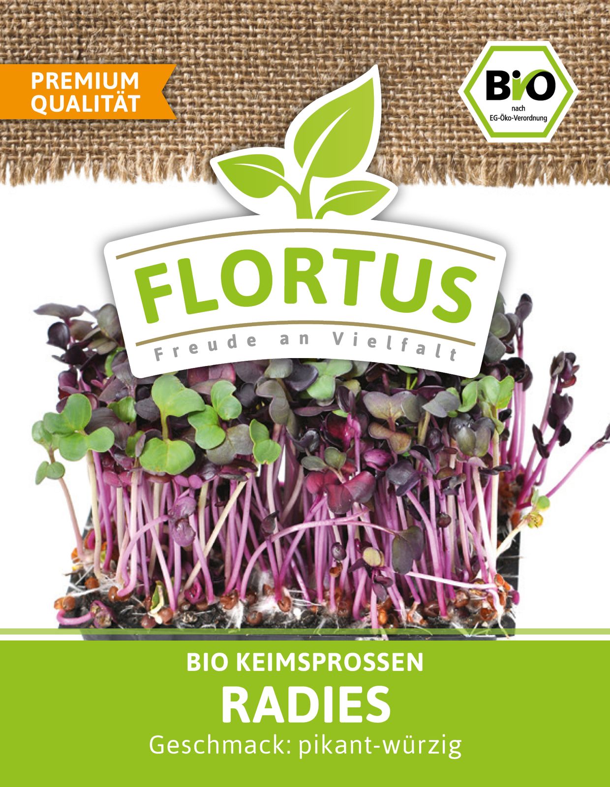 Keimsprossen Radies | BIO Keimsprossen von FLORTUS