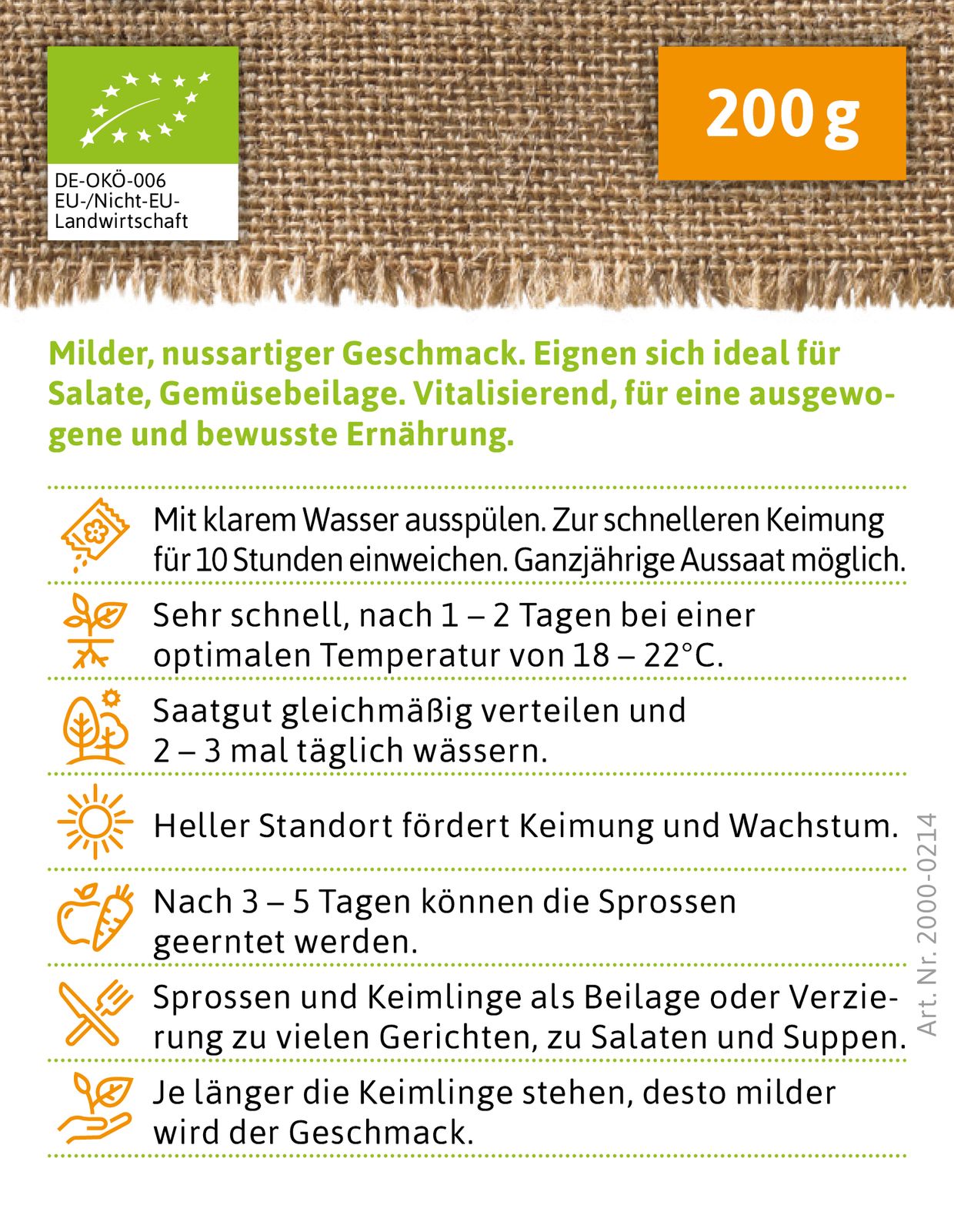 Keimsprossen Weizen | BIO Keimsprossen von FLORTUS
