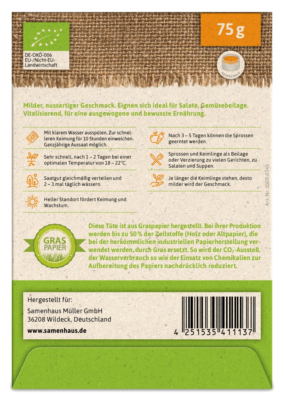 Keimsprossen Weizen | BIO Keimsprossen von FLORTUS