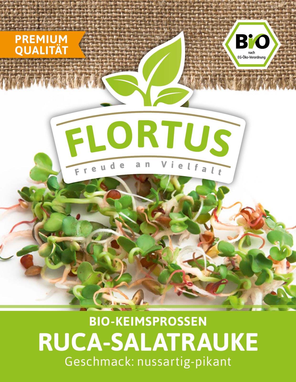 Keimsprossen Ruca-Salatrauke | BIO Keimsprossen von FLORTUS
